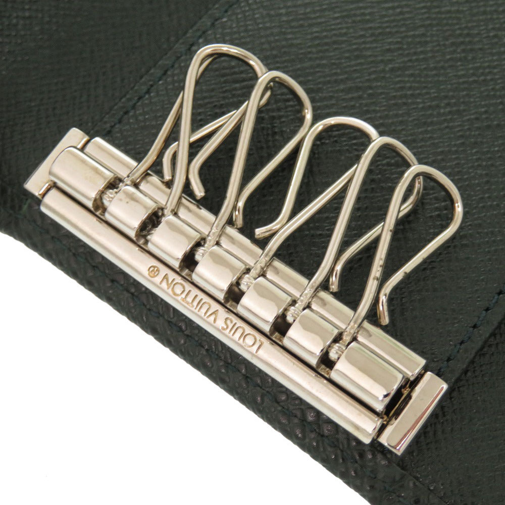 LOUIS VUITTON Key case Key holder M30534 Taiga Leather Deep green Taiga Multicles6 mens Used Authentic