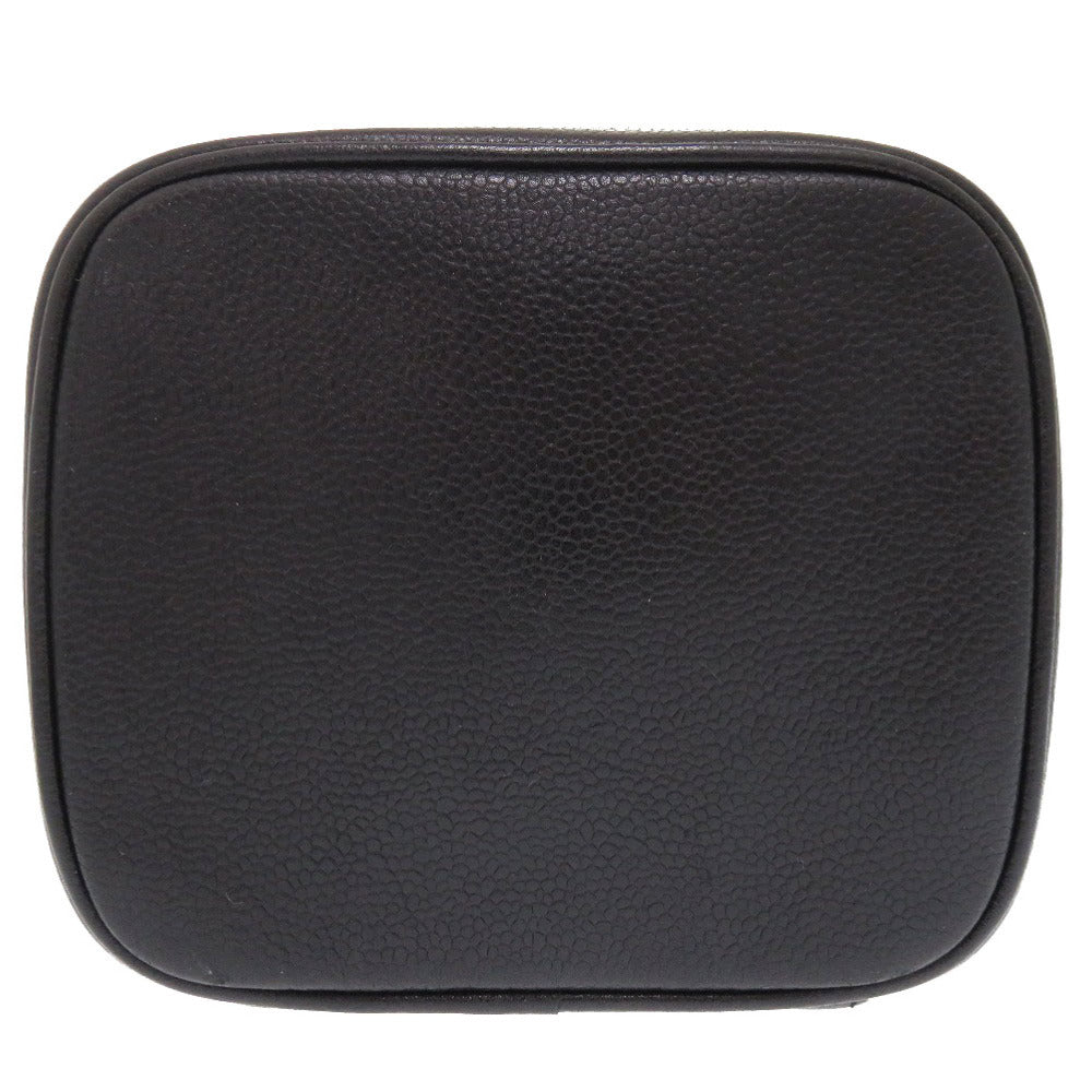 CHANEL Handbag Caviar skin black COCO Mark Vertical vanity bag Women Used Authentic