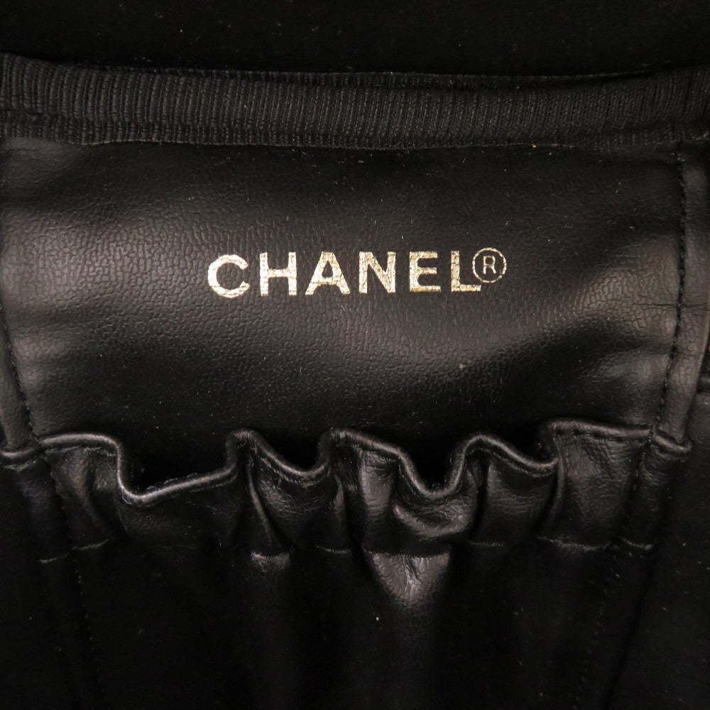 CHANEL Handbag Caviar skin black COCO Mark Vertical vanity bag Women Used Authentic