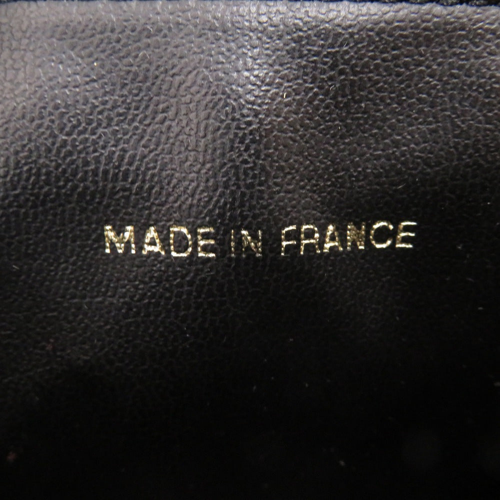 CHANEL Handbag Caviar skin black COCO Mark Vertical vanity bag Women Used Authentic