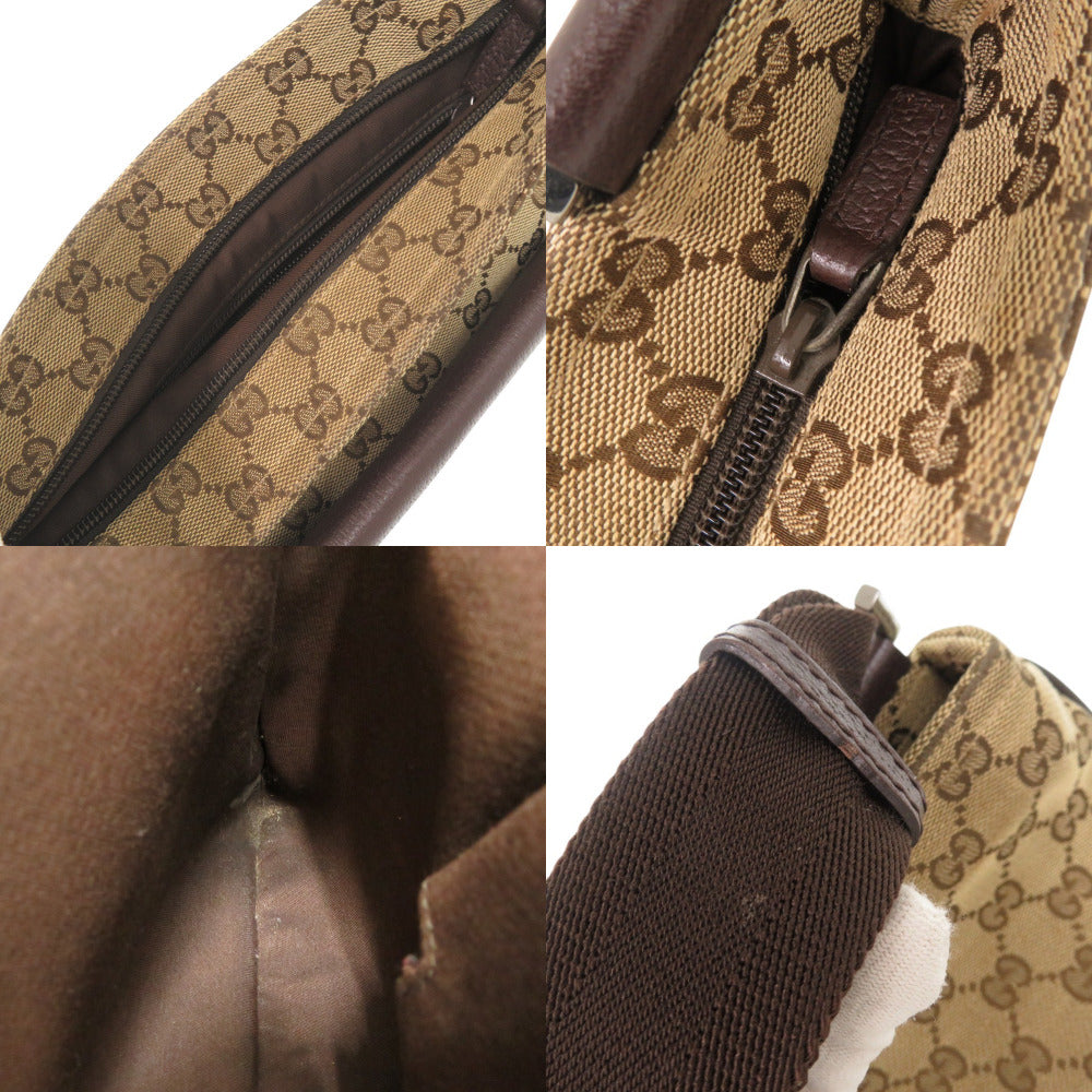 GUCCI Shoulder Bag 256100 GG canvas, leather beige