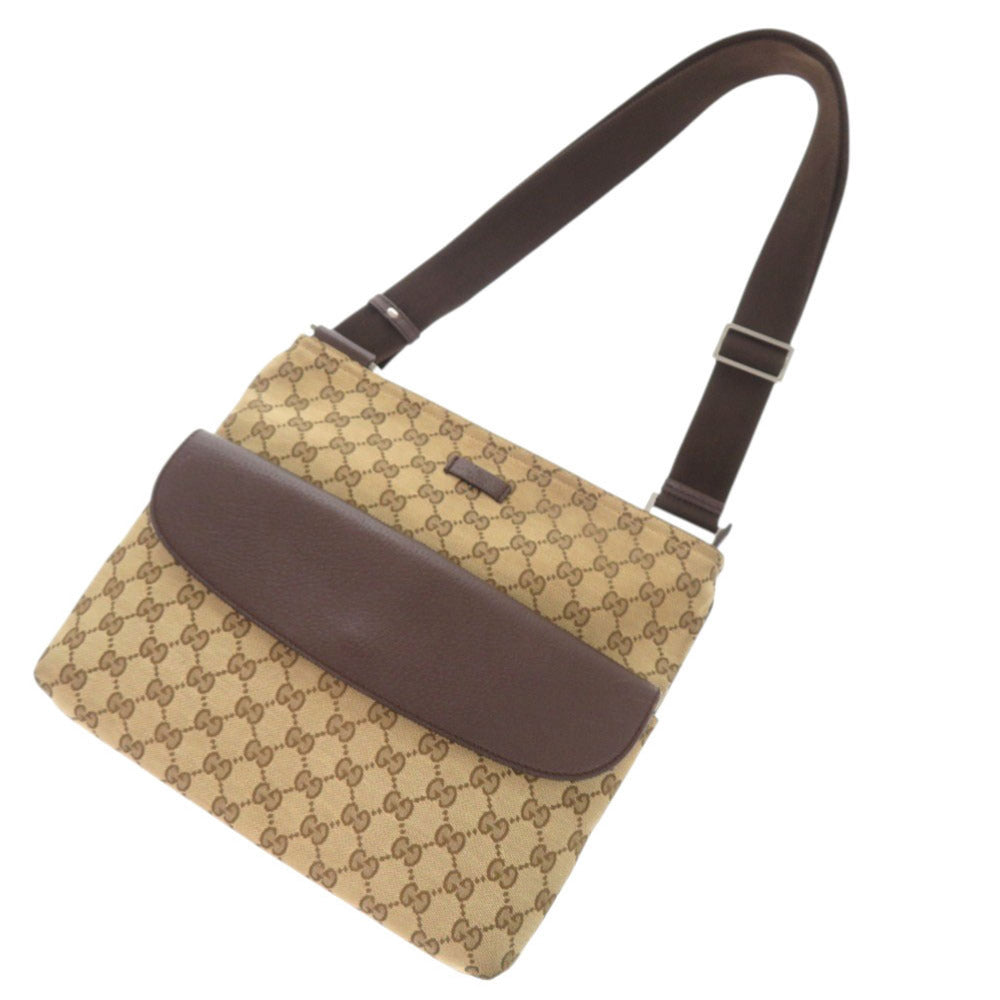 GUCCI Shoulder Bag 256100 GG canvas, leather beige