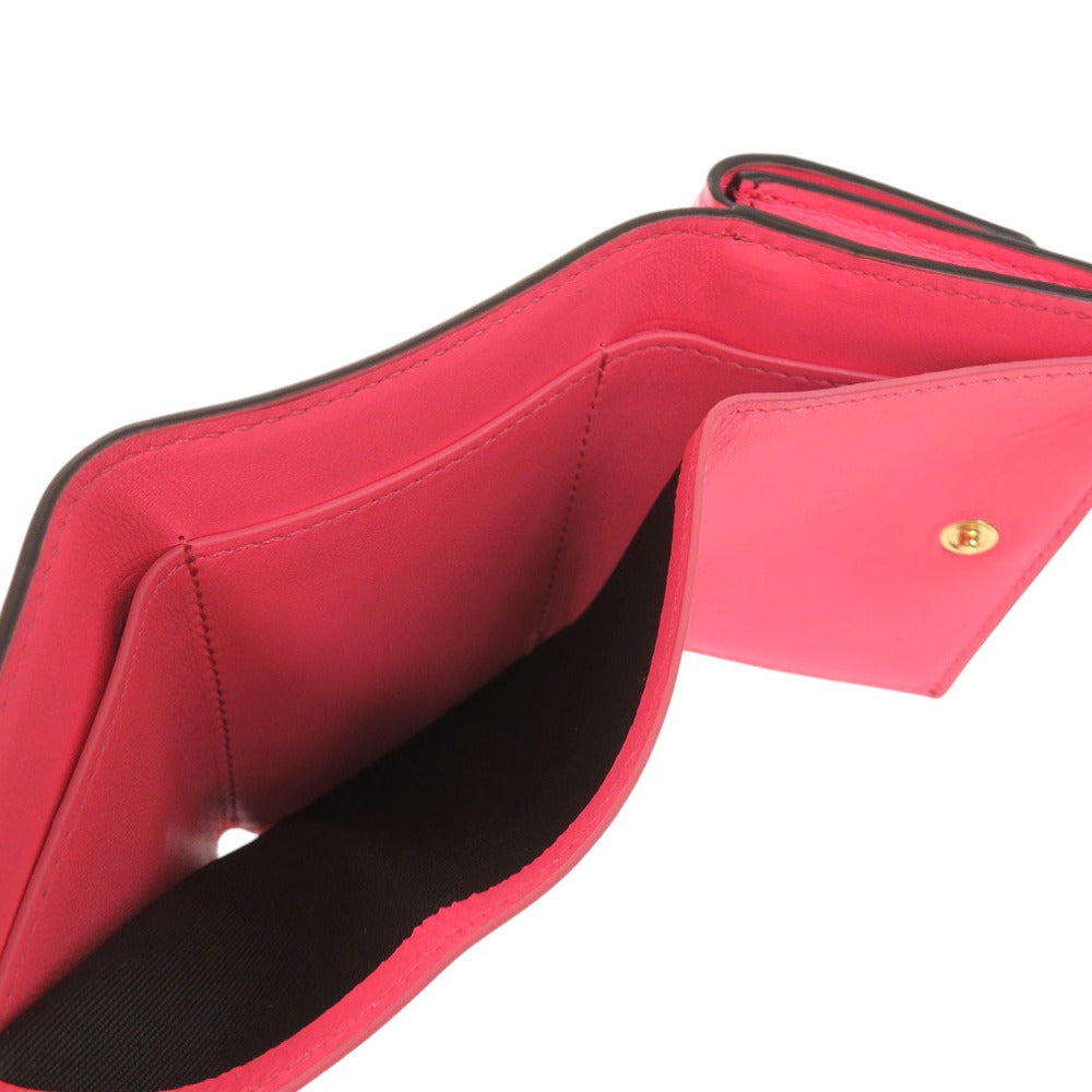 FENDI Tri-fold wallet 8M0395 leather pink Baguette Micro