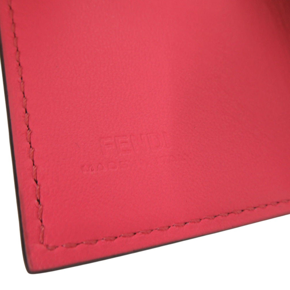 FENDI Tri-fold wallet 8M0395 leather pink Baguette Micro
