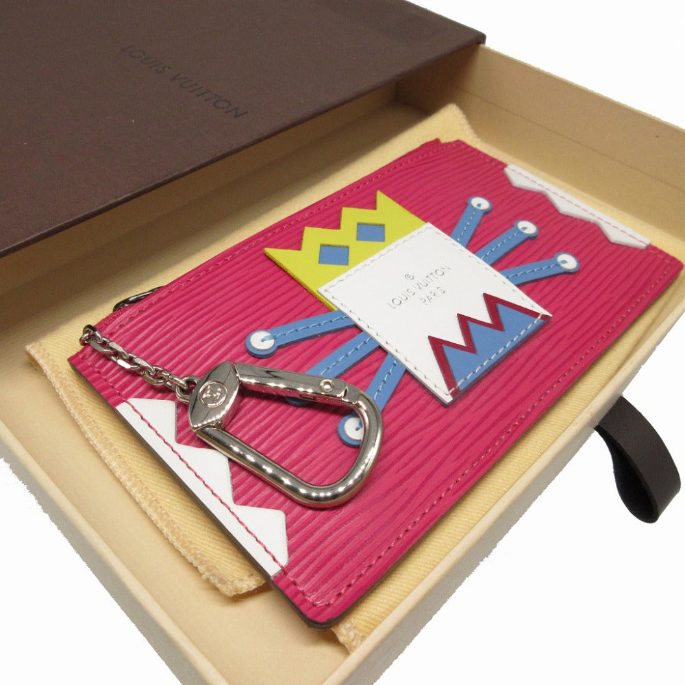 LOUIS VUITTON Coin case M60788 Epi Leather pink Epi Pochette Cle Tribal Mask