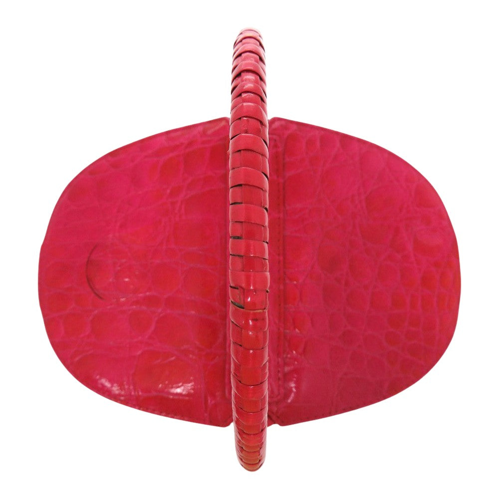 FENDI Handbag straw pink Basket bag vanity bag Women Used Authentic