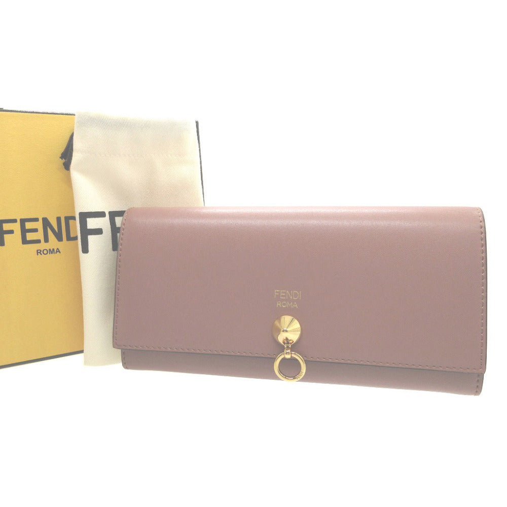 FENDI Long Wallet Purse 8M0251 leather pink By the way