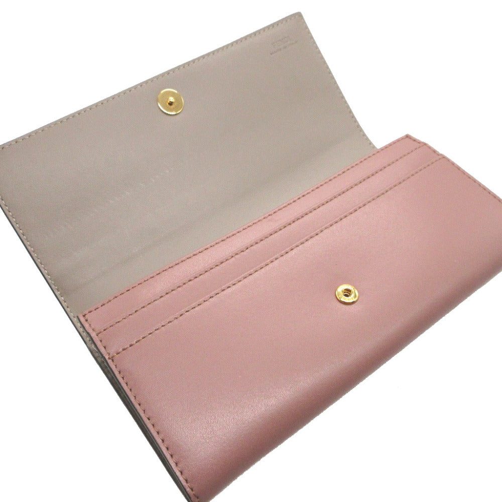 FENDI Long Wallet Purse 8M0251 leather pink By the way
