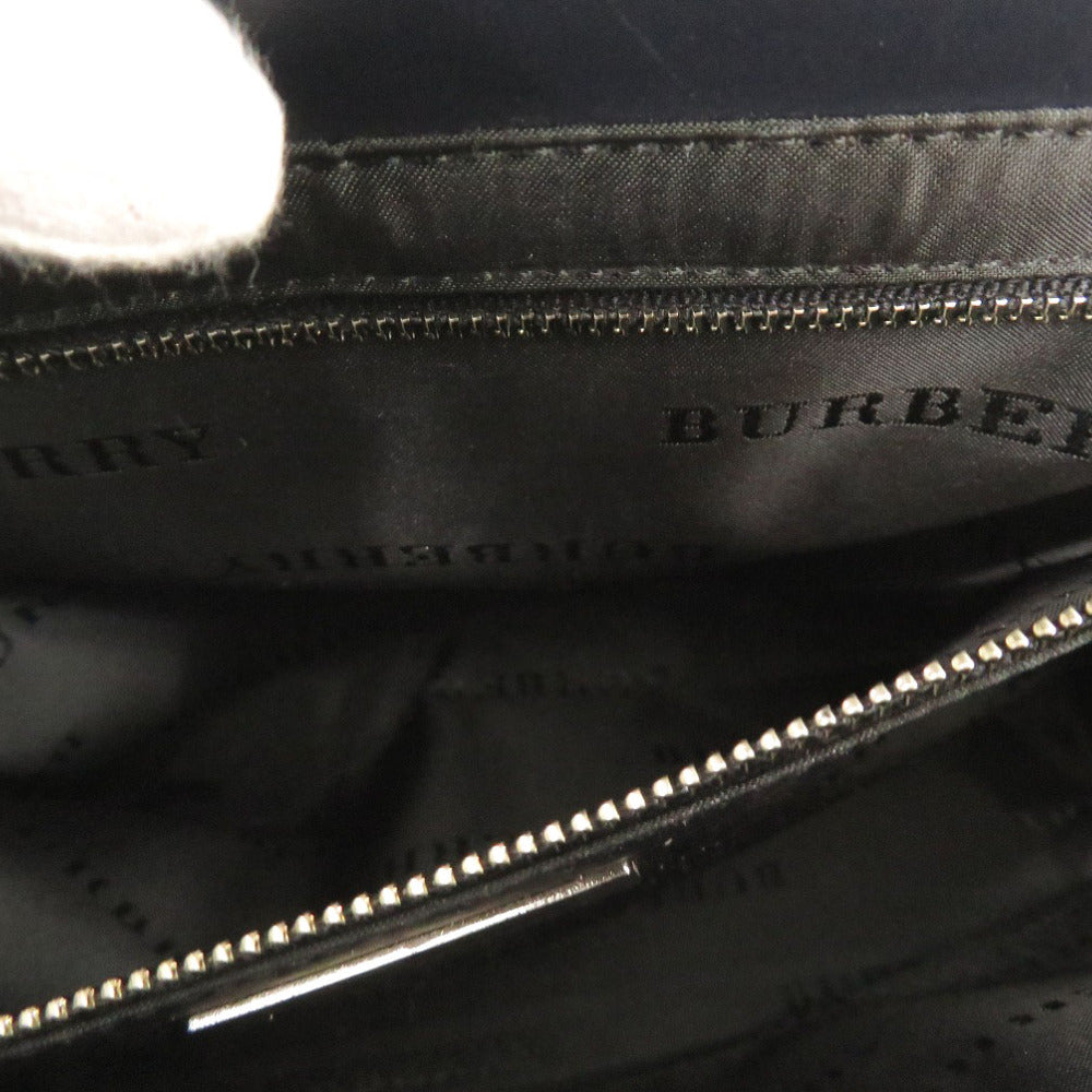 BURBERRY Handbag Canvas, Leather gray