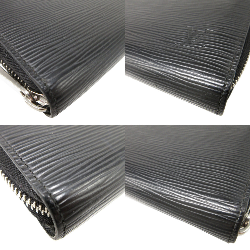 LOUIS VUITTON Long Wallet Purse M61857 Epi Leather Noir Epi Zippy wallet