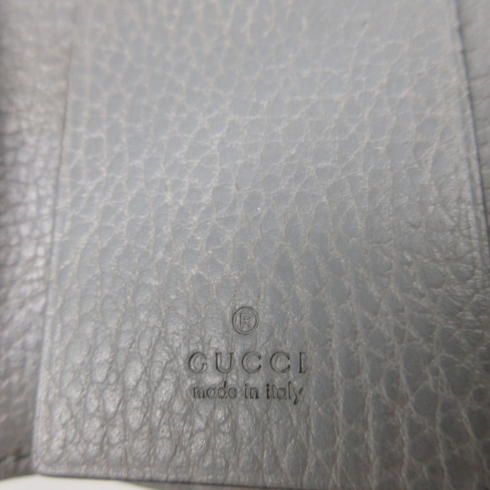 GUCCI Key case Key holder 456118 leather gray GG Marmont
