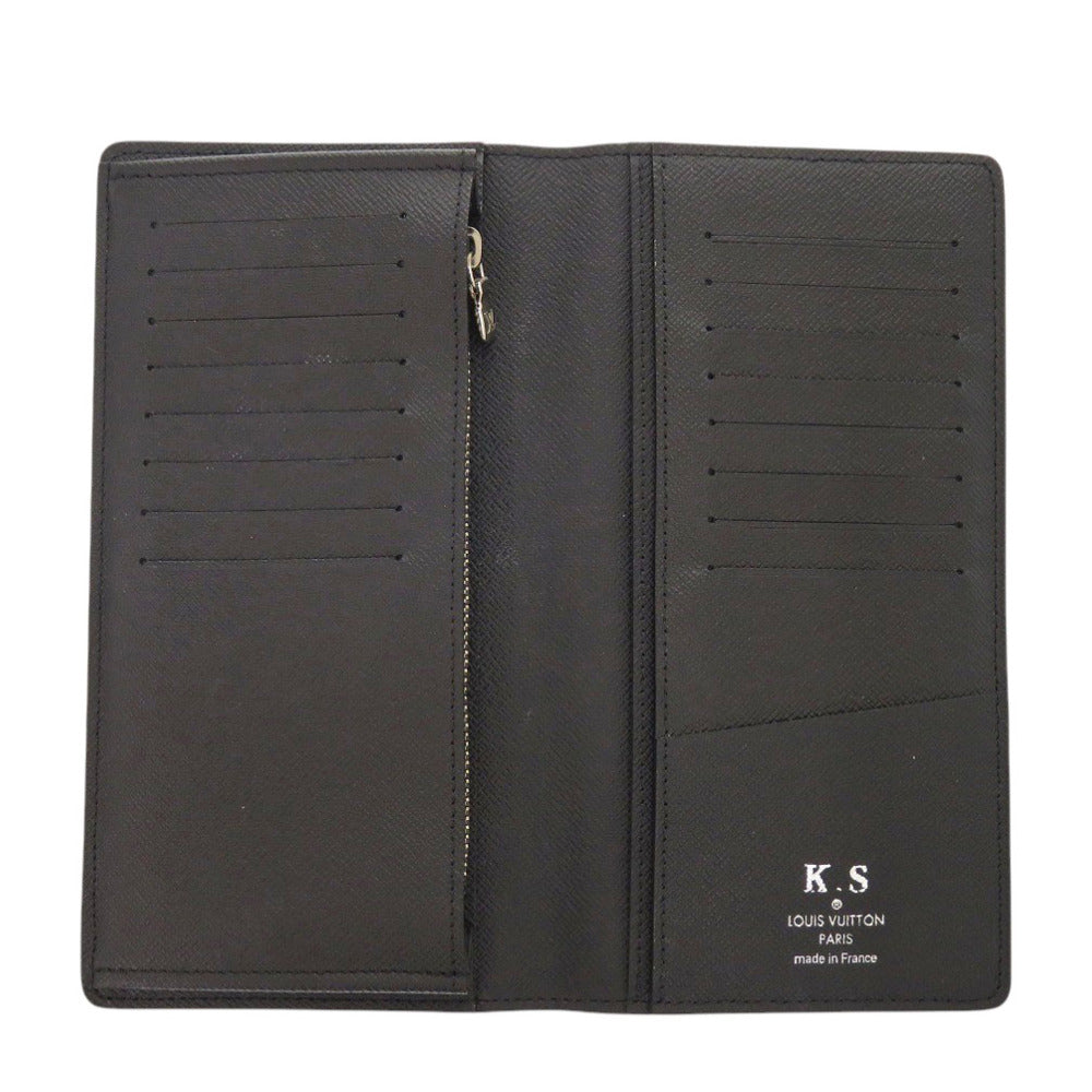 LOUIS VUITTON Long Wallet Purse M30501 Taiga Noir Portefeuille Plaza