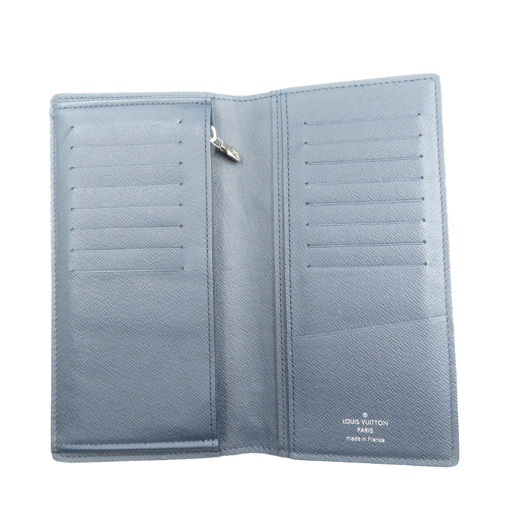 LOUIS VUITTON Long Wallet Purse M30502 Taiga Navy Taiga Portefeuille Braza