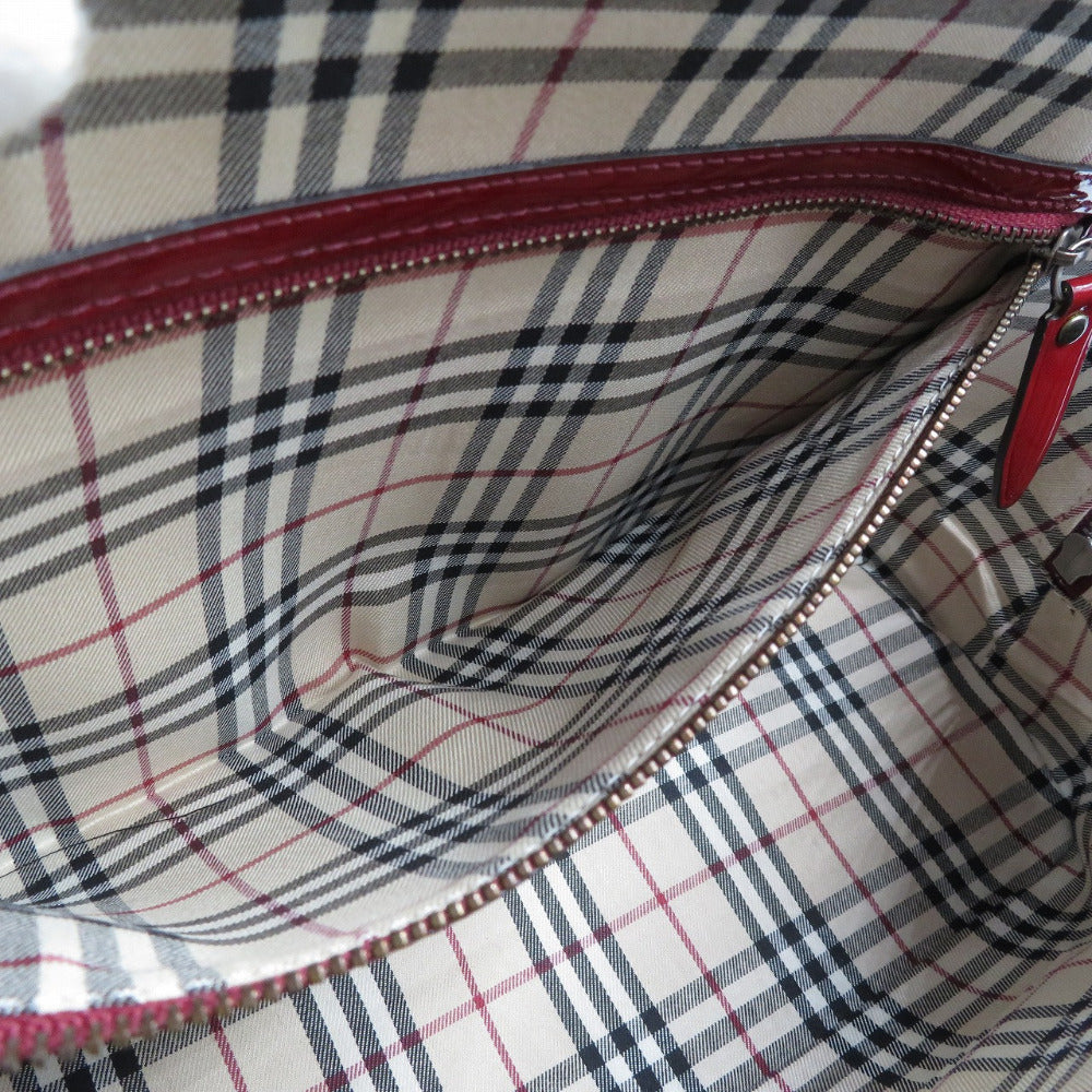BURBERRY Tote Bag Patent leather Bordeaux