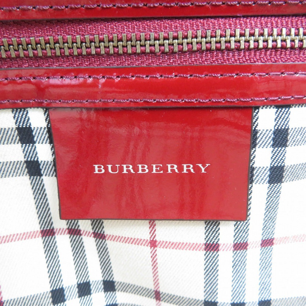BURBERRY Tote Bag Patent leather Bordeaux