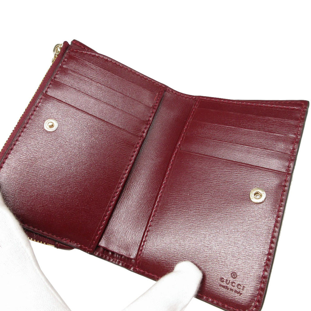 GUCCI Bifold Wallet 790036 GG canvas, leather Bordeaux