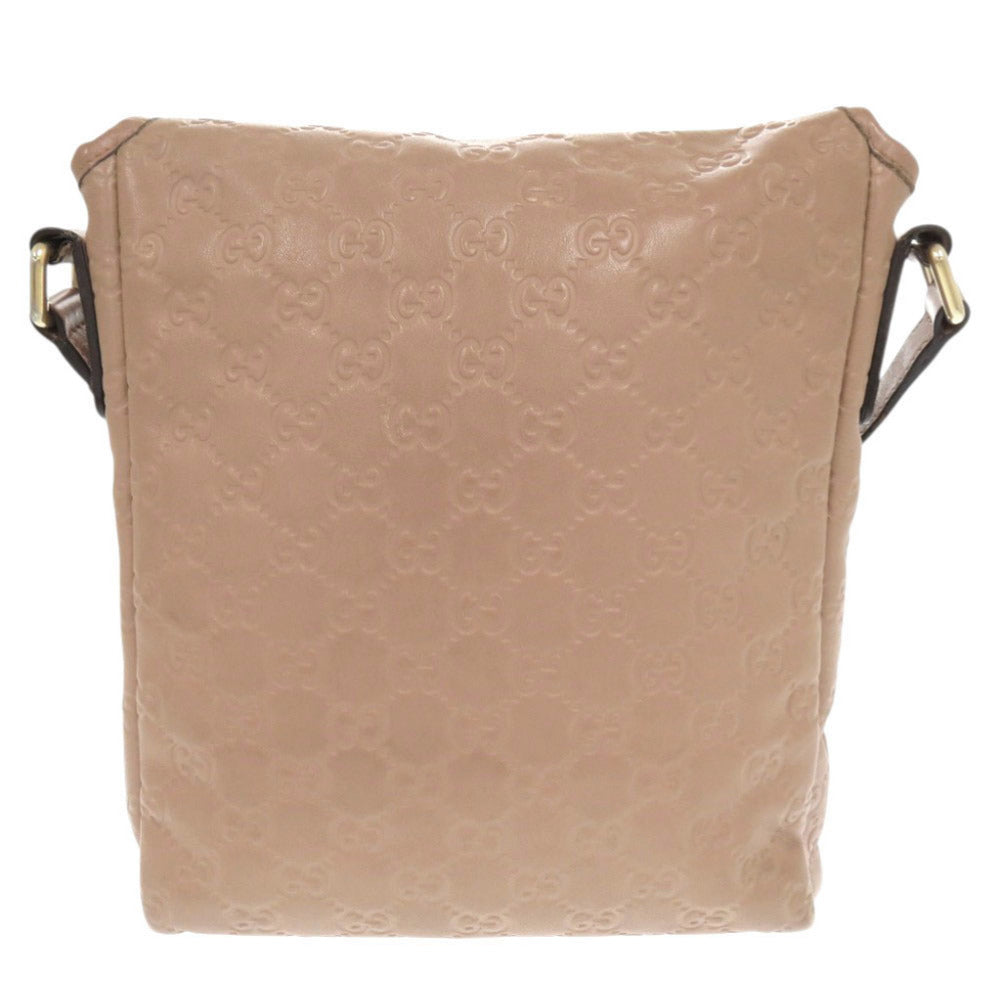GUCCI Shoulder Bag 223666 leather pink beige Guccisima