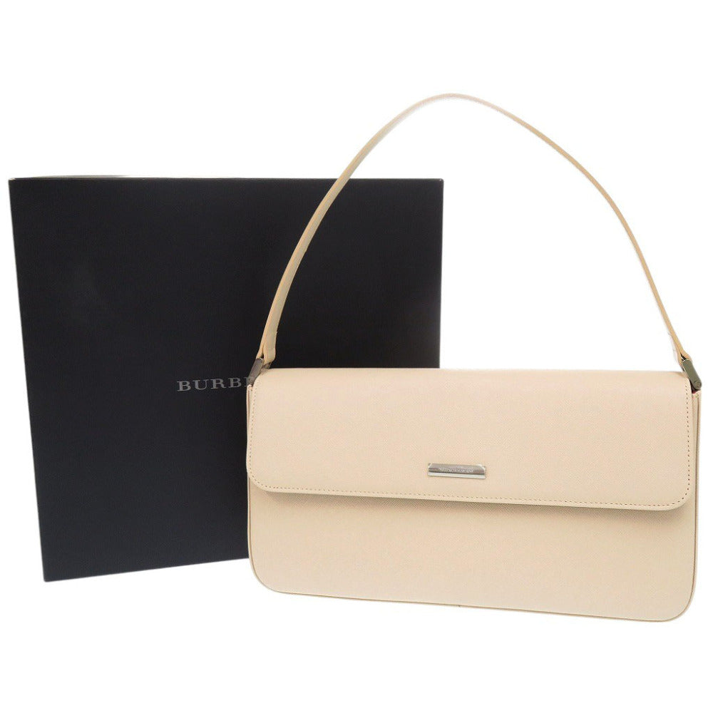 BURBERRY Handbag leather beige With logo