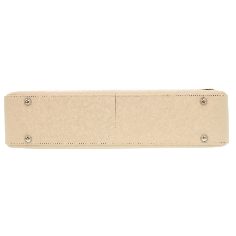 BURBERRY Handbag leather beige With logo