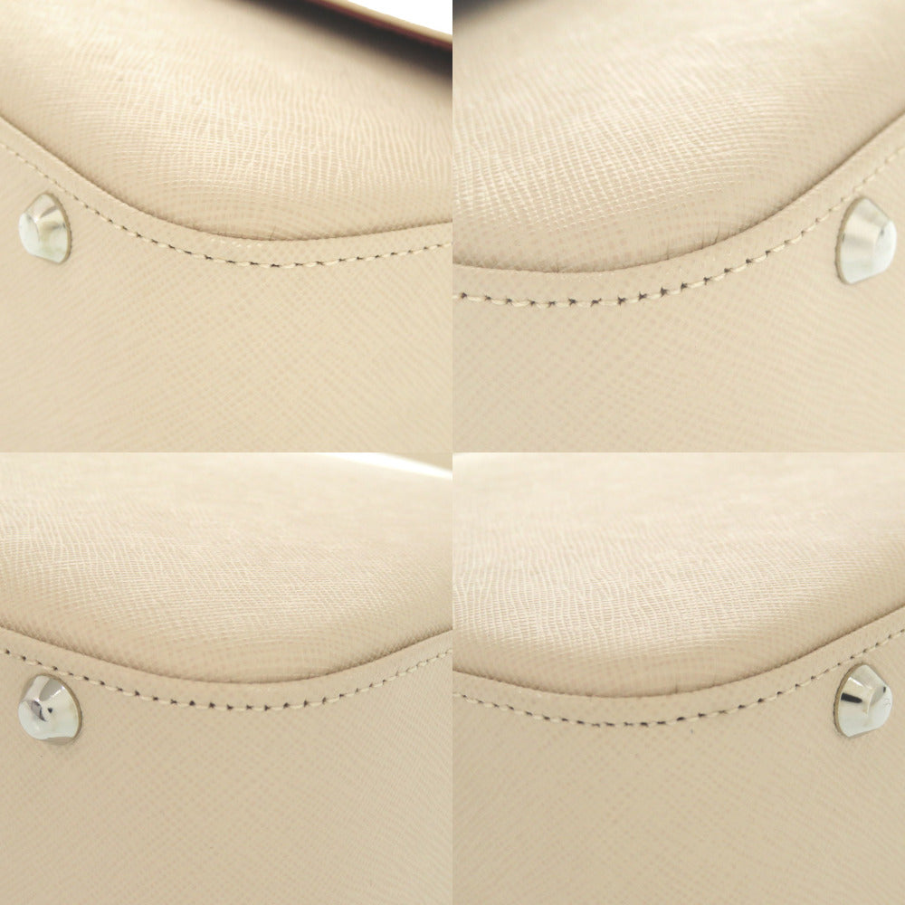 BURBERRY Handbag leather beige With logo