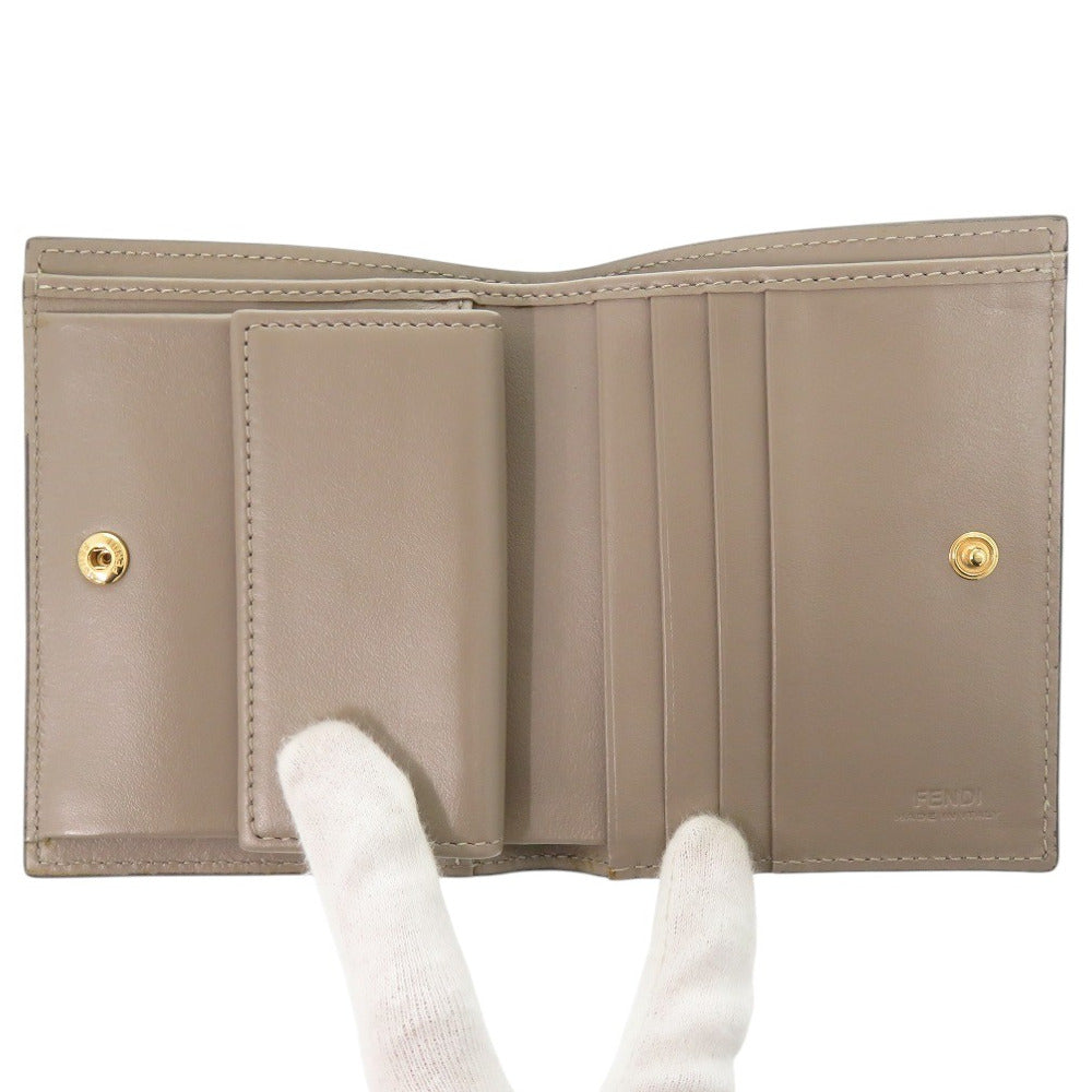 FENDI Bifold Wallet 8M0387 leather beige Ehuise Fendi