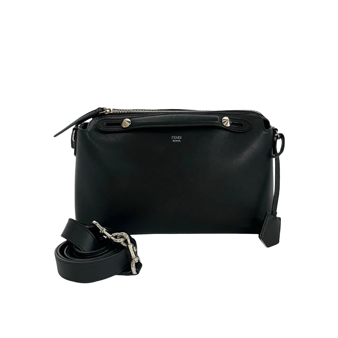 FENDI Shoulder Bag leather black By the way medium