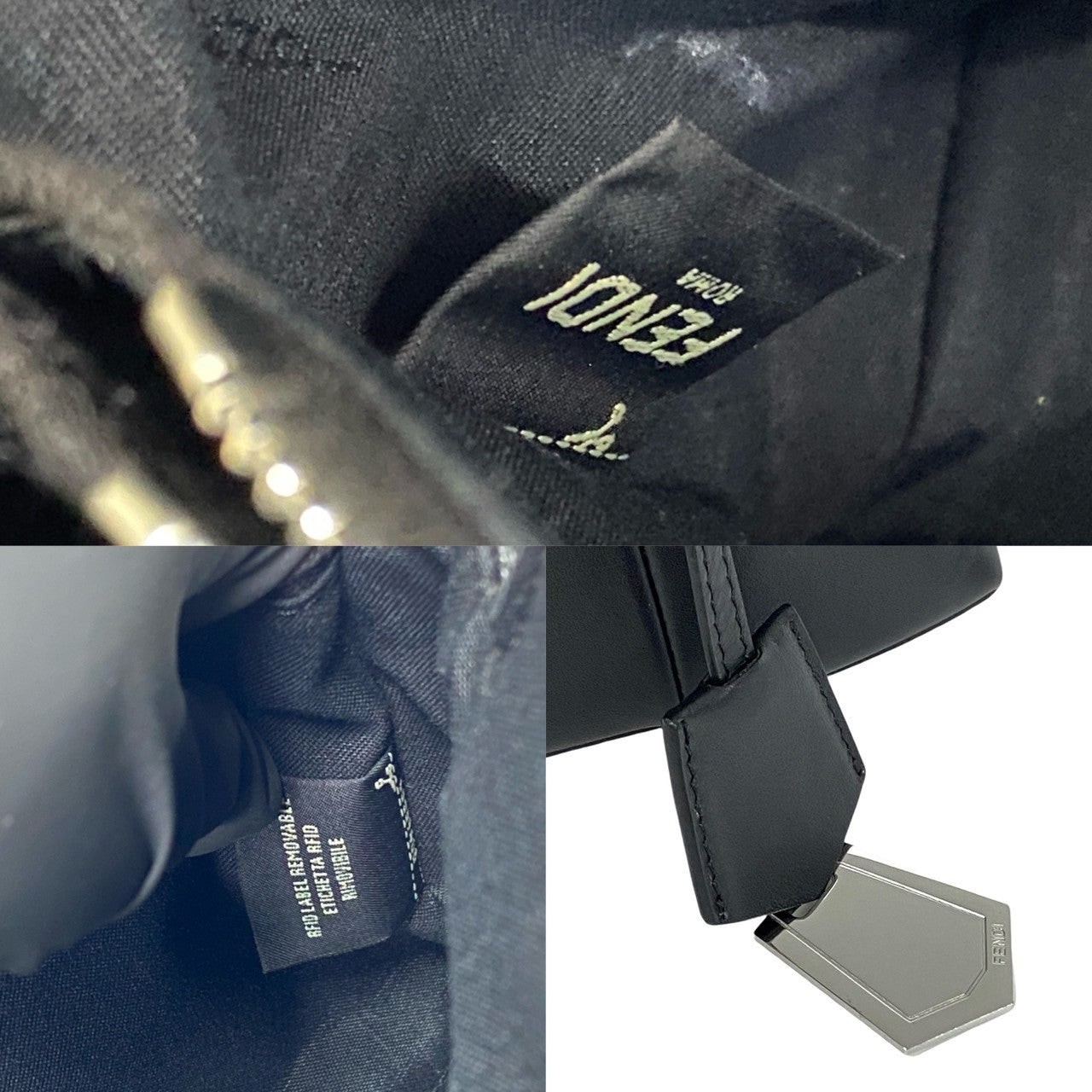 FENDI Shoulder Bag leather black By the way medium