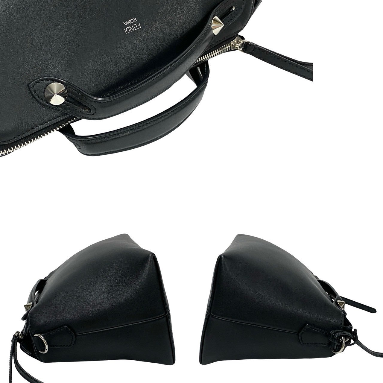 FENDI Shoulder Bag leather black By the way medium