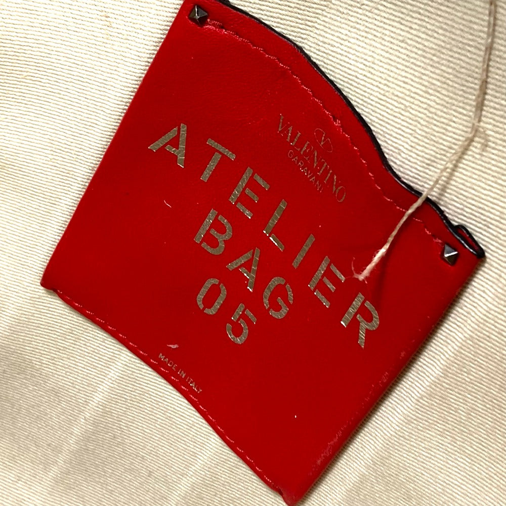 Valentino Garavani Handbag canvas Beige / red Atelier Brisse Edition Women Used Authentic