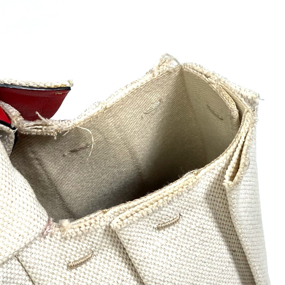 Valentino Garavani Handbag canvas Beige / red Atelier Brisse Edition Women Used Authentic