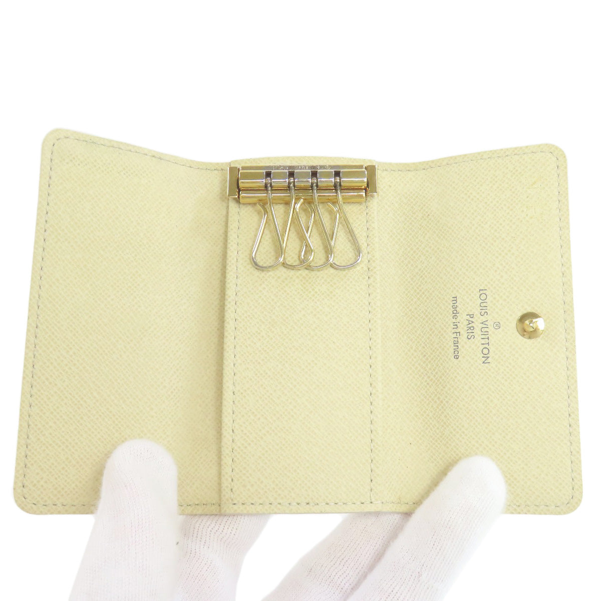 LOUIS VUITTON Key case Key holder N60020 Damier canvas white Multicles4