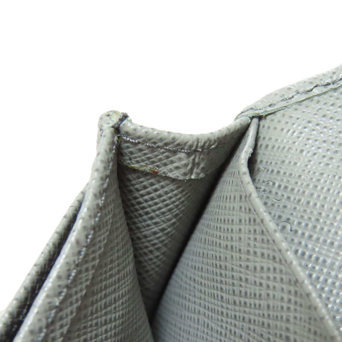 PRADA Card Case Safiano gray Fiocco