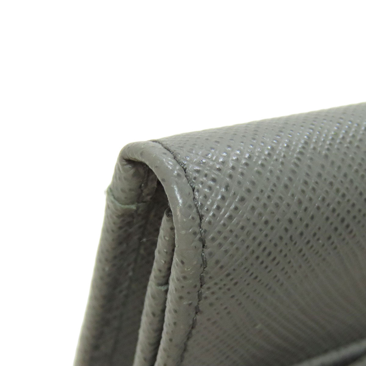 PRADA Card Case Safiano gray Fiocco