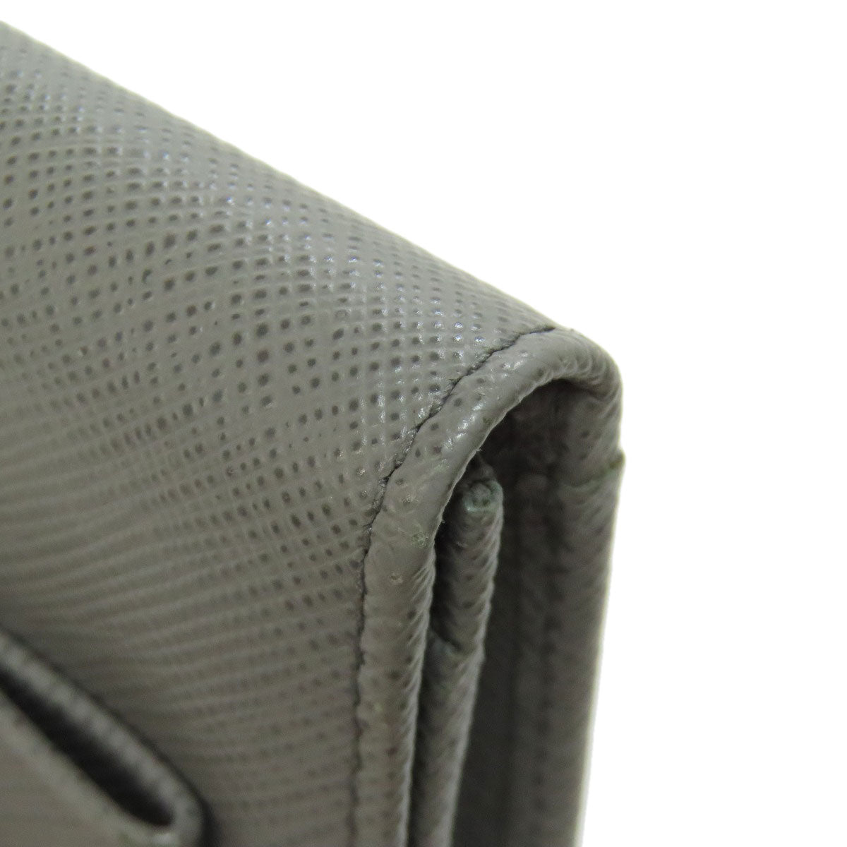 PRADA Card Case Safiano gray Fiocco