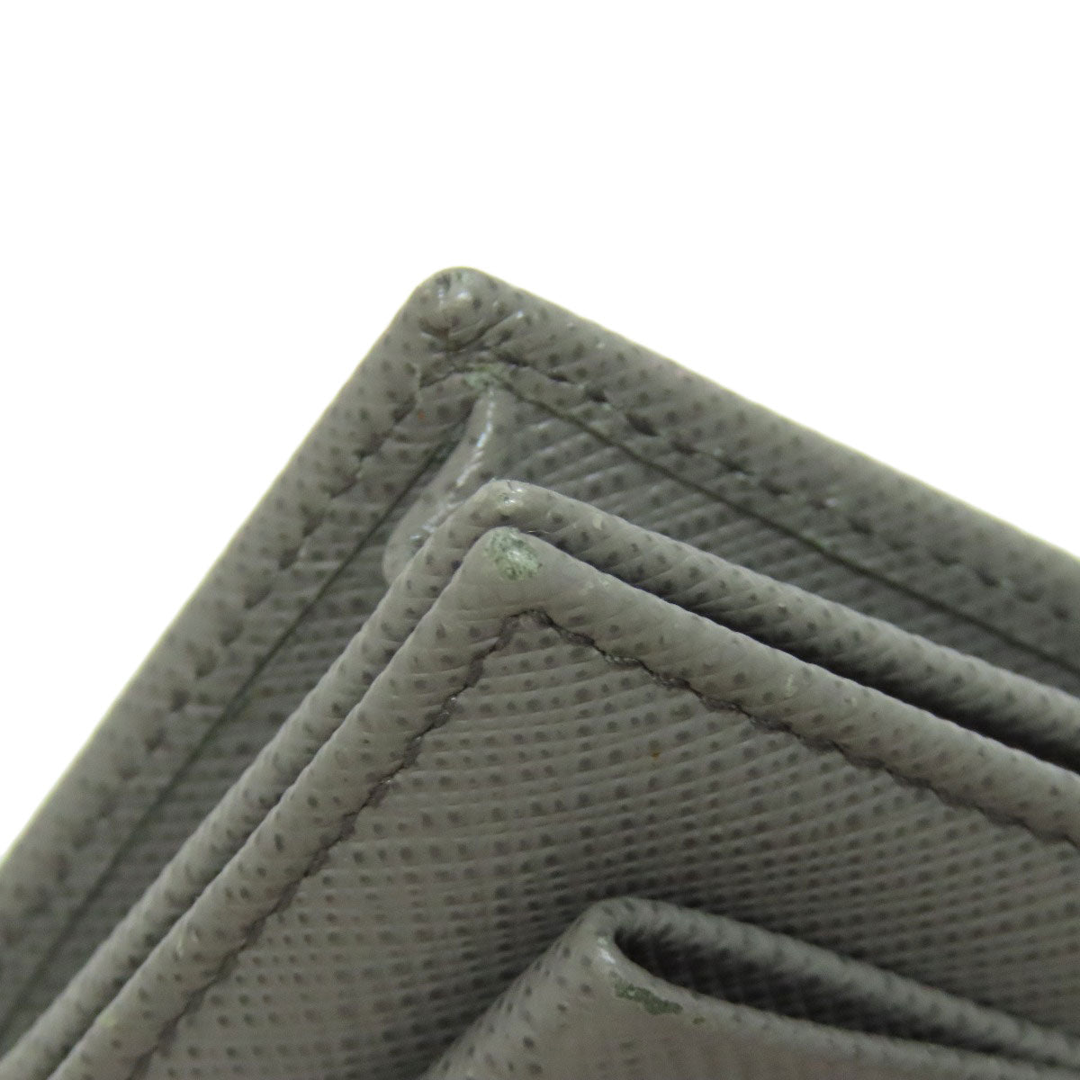 PRADA Card Case Safiano gray Fiocco