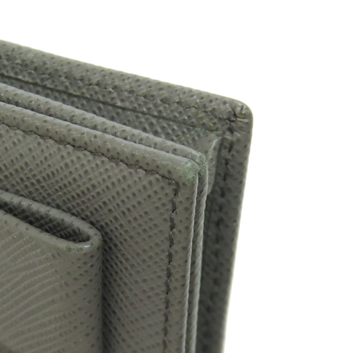 PRADA Card Case Safiano gray Fiocco