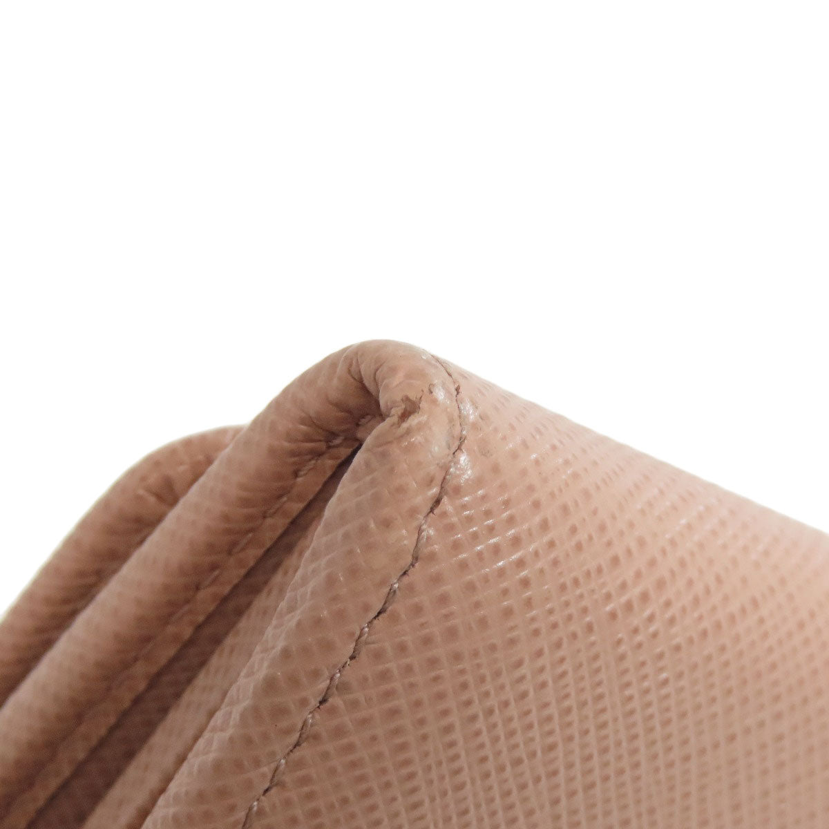 PRADA Long Wallet Purse leather beige Safiano logo