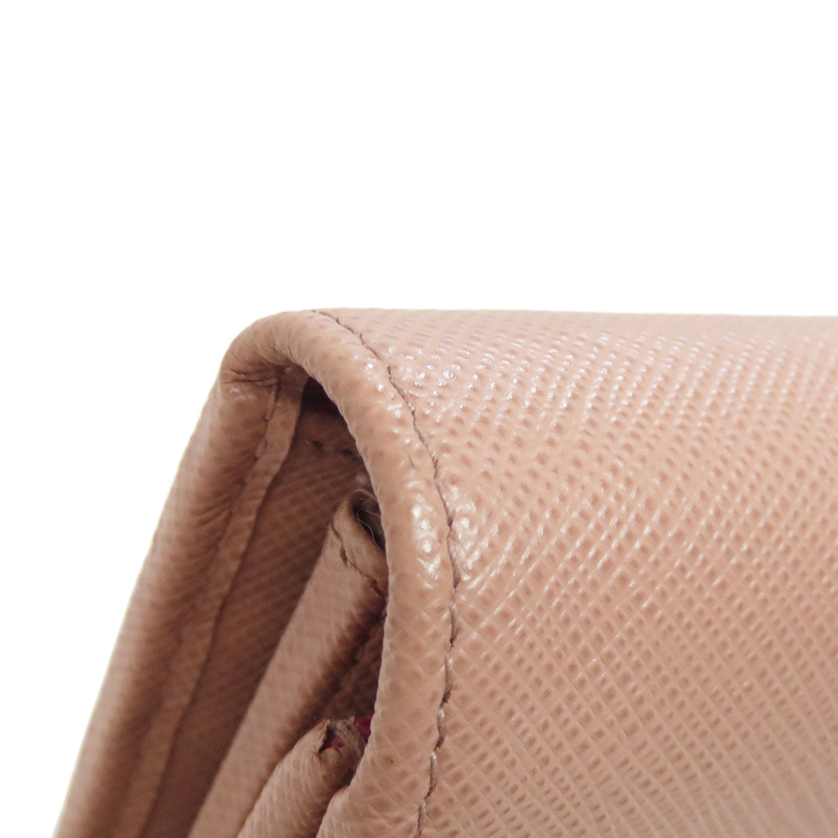PRADA Long Wallet Purse leather beige Safiano logo
