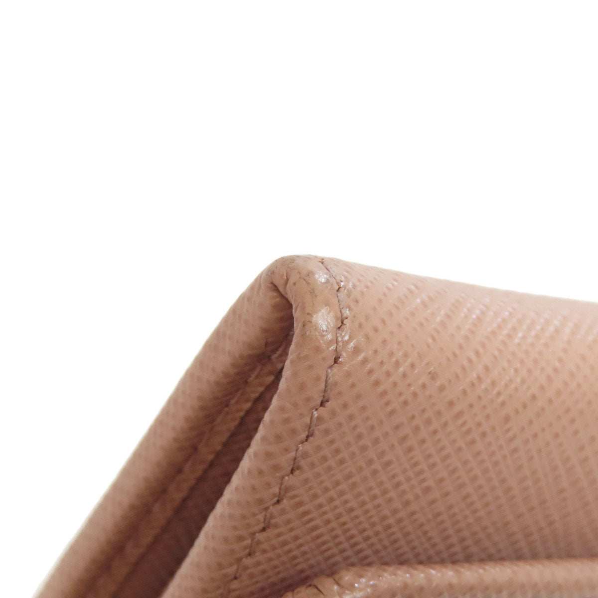 PRADA Long Wallet Purse leather beige Safiano logo