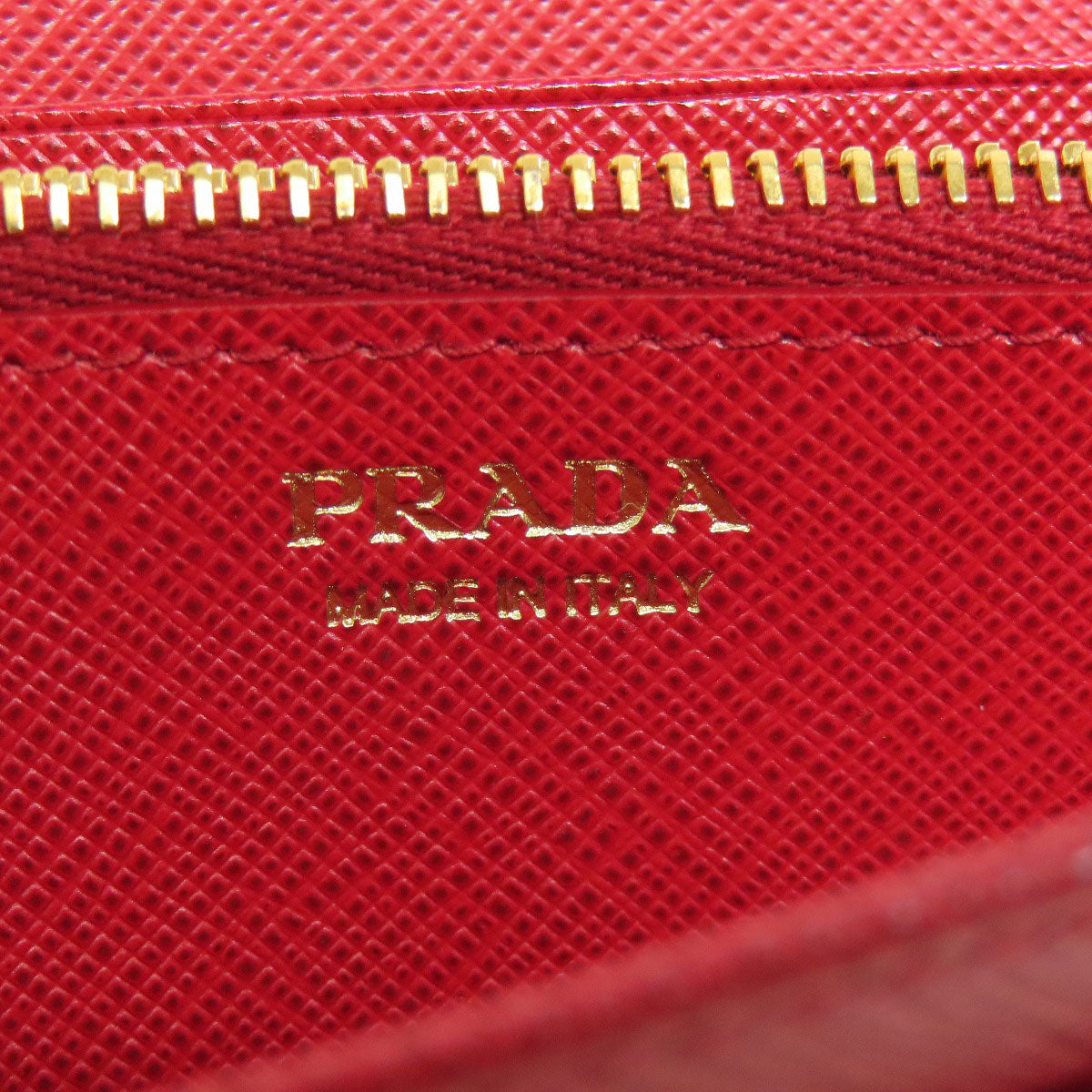 PRADA Long Wallet Purse leather beige Safiano logo