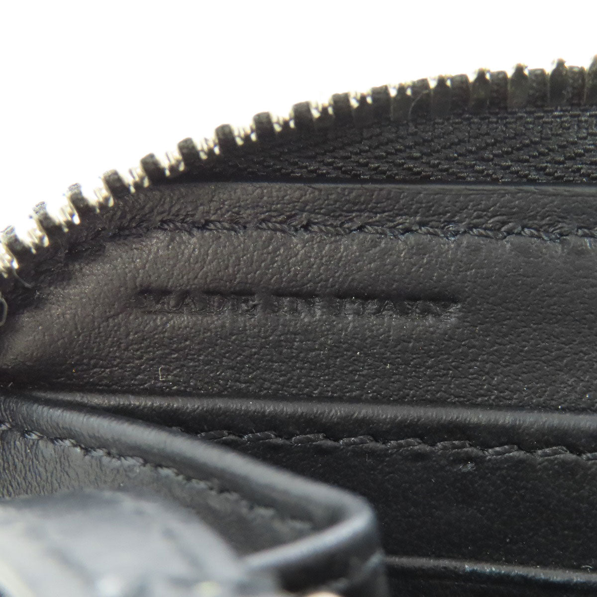 BURBERRY Long Wallet Purse leather black Chain motif