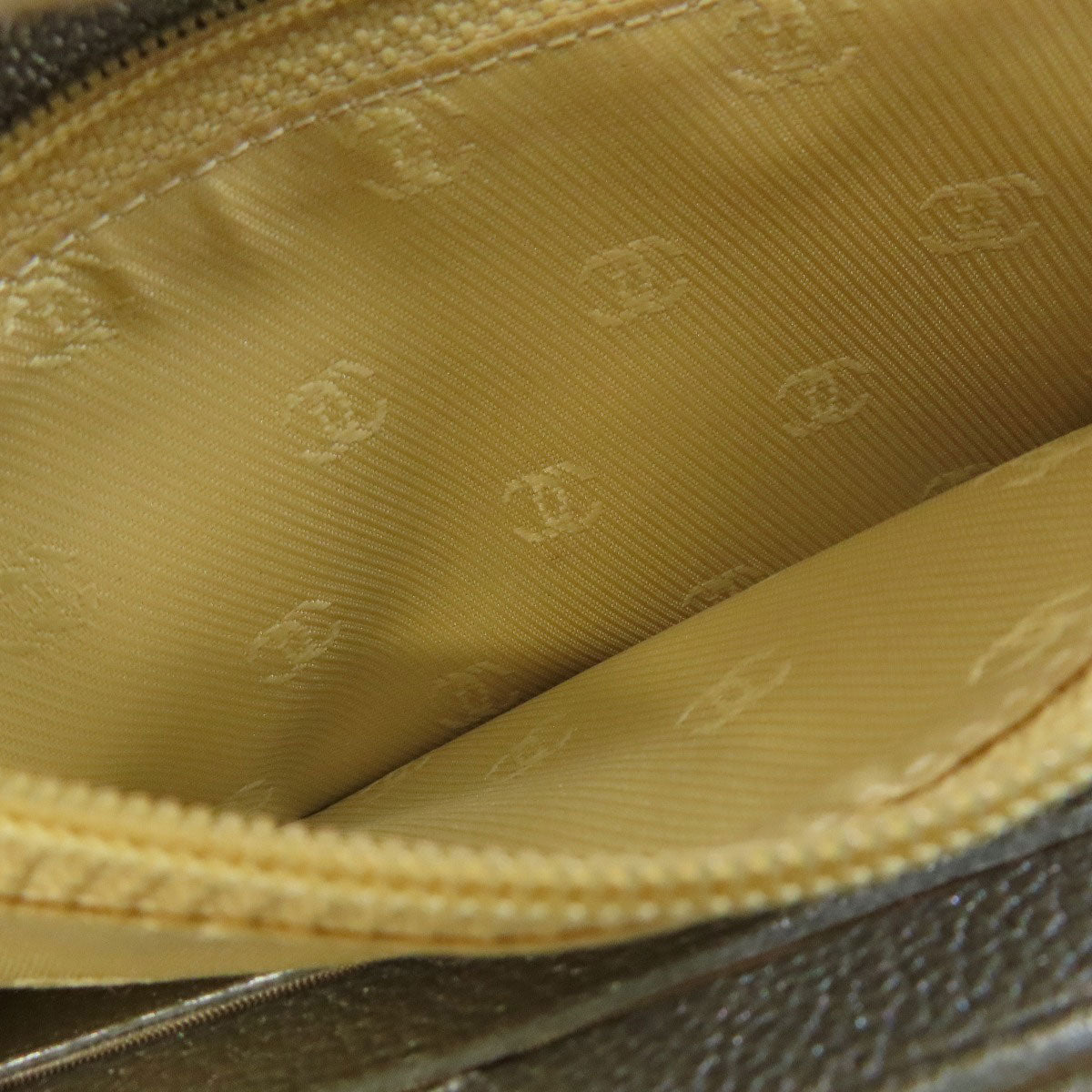 CHANEL Long Wallet Purse Calfskin Silver COCO Mark SilverMetal
