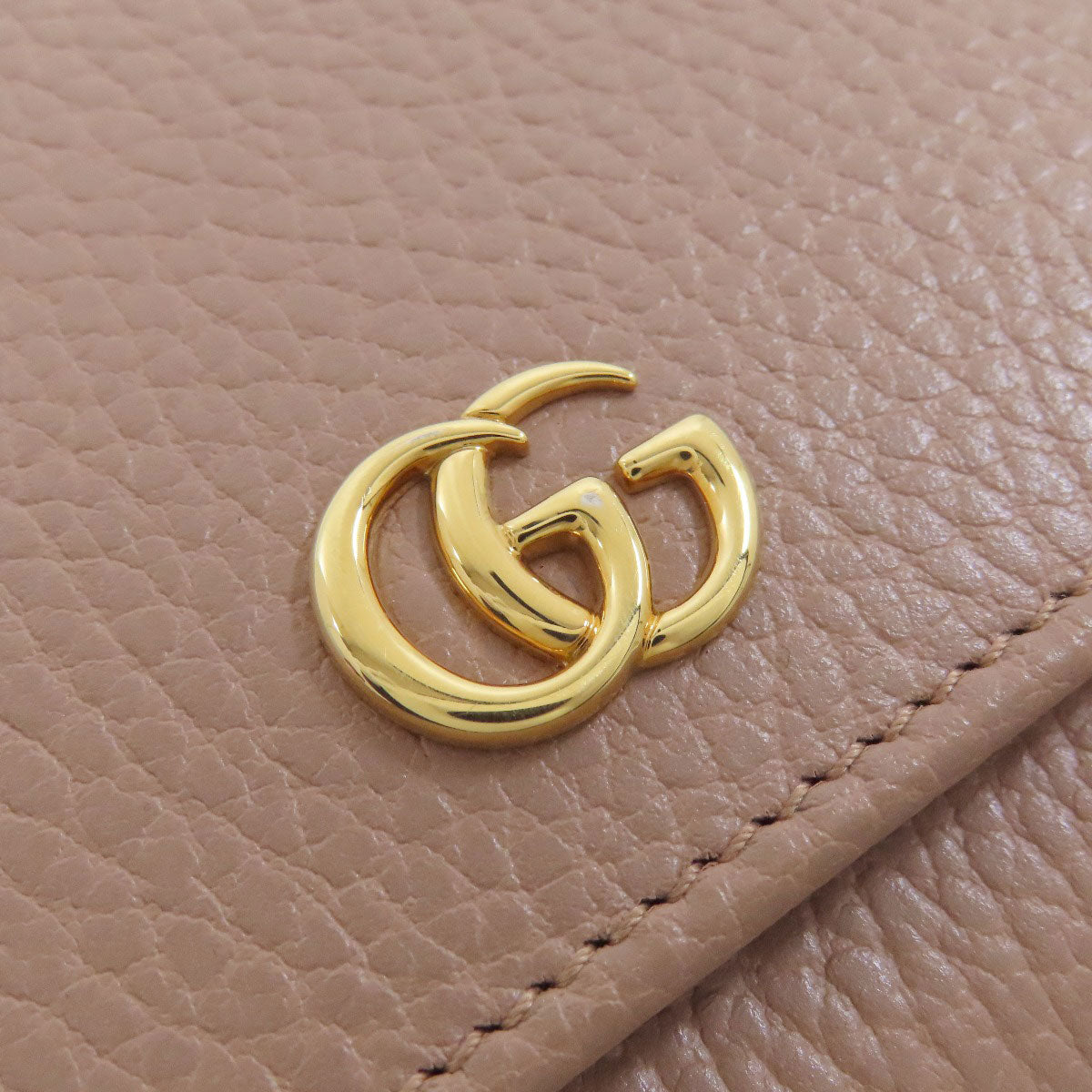 GUCCI Bifold Wallet 593587 leather beige Double G GG Marmont Medium Wallet