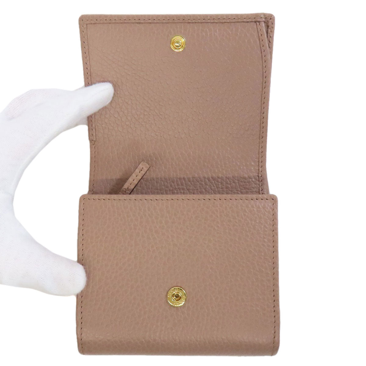 GUCCI Bifold Wallet 593587 leather beige Double G GG Marmont Medium Wallet