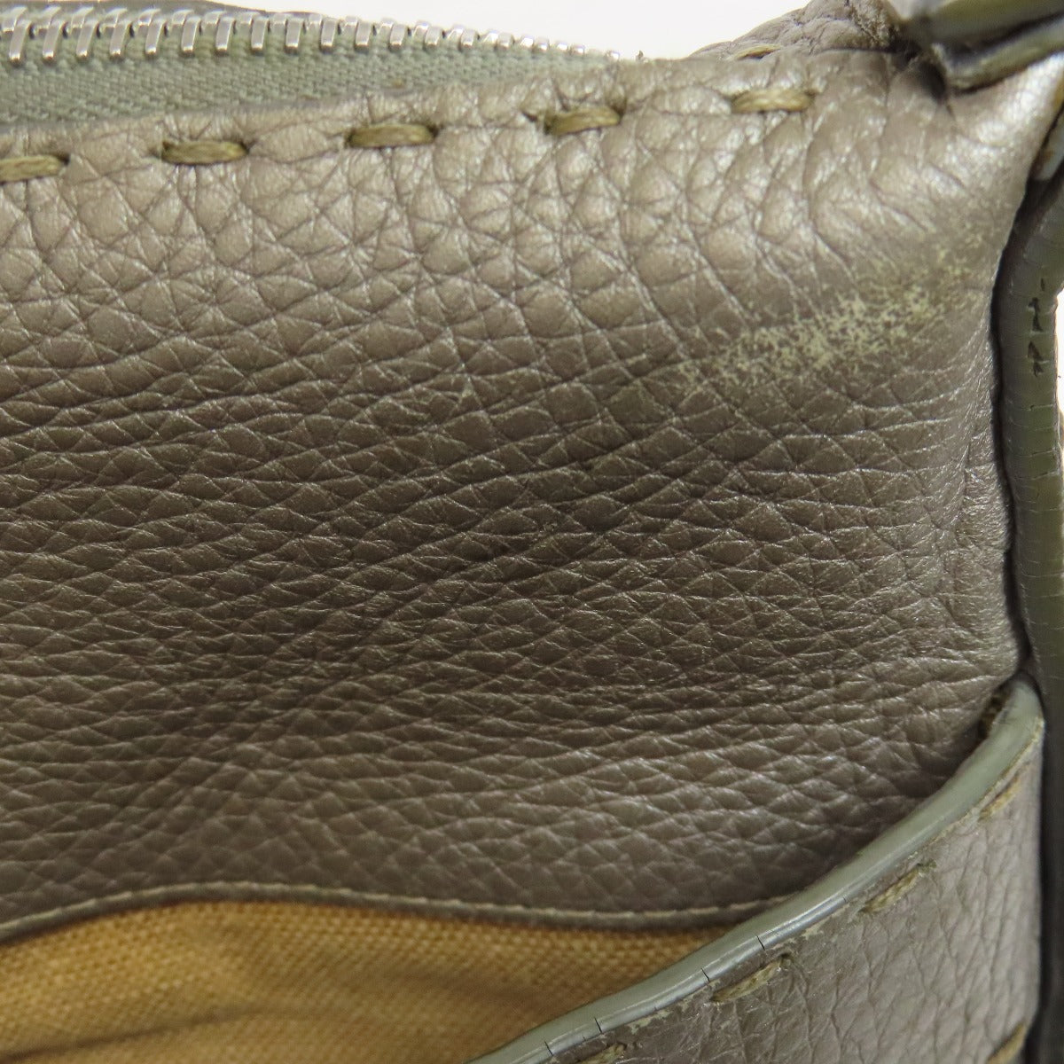 FENDI Shoulder Bag Calfskin gray Celeria