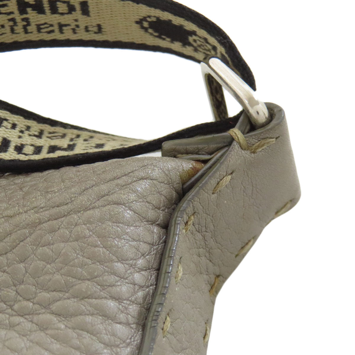 FENDI Shoulder Bag Calfskin gray Celeria
