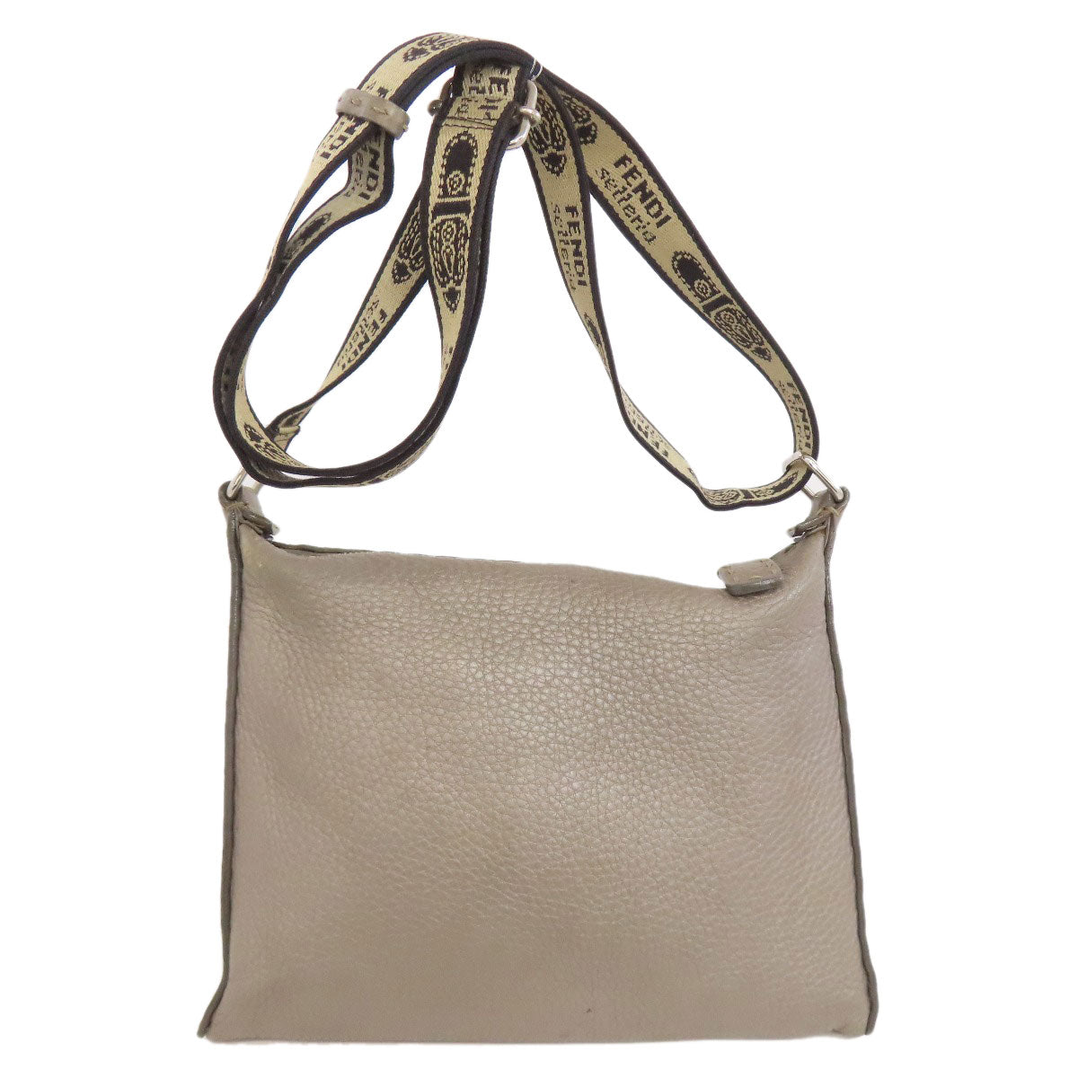FENDI Shoulder Bag Calfskin gray Celeria