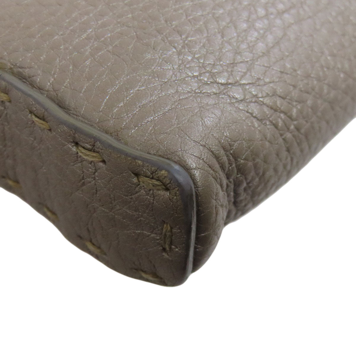 FENDI Shoulder Bag Calfskin gray Celeria