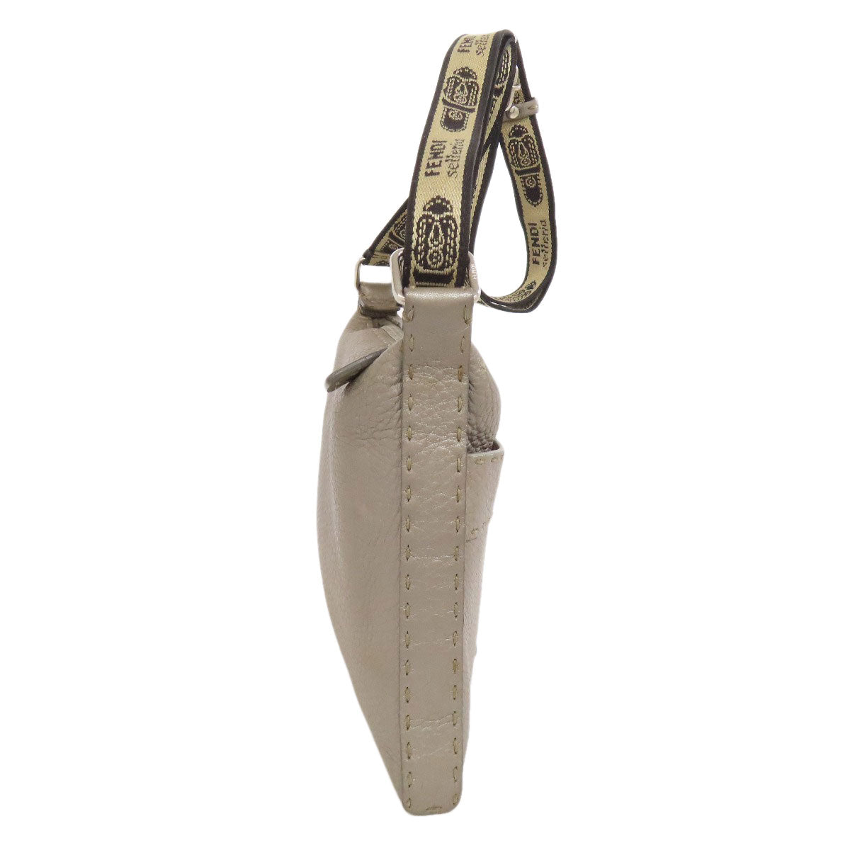 FENDI Shoulder Bag Calfskin gray Celeria