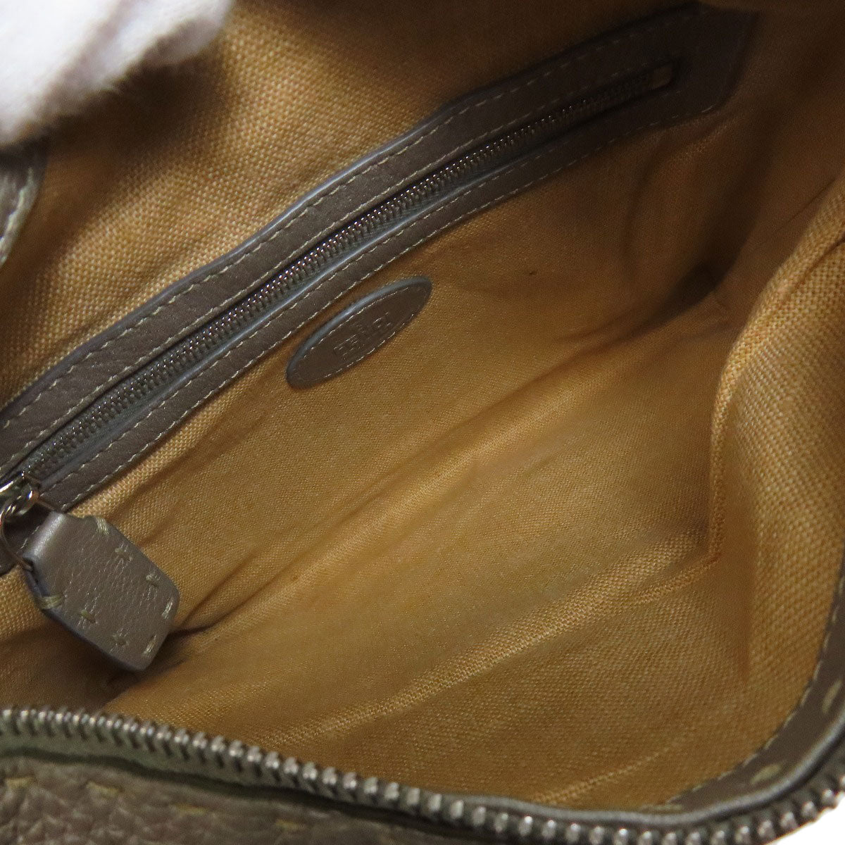 FENDI Shoulder Bag Calfskin gray Celeria